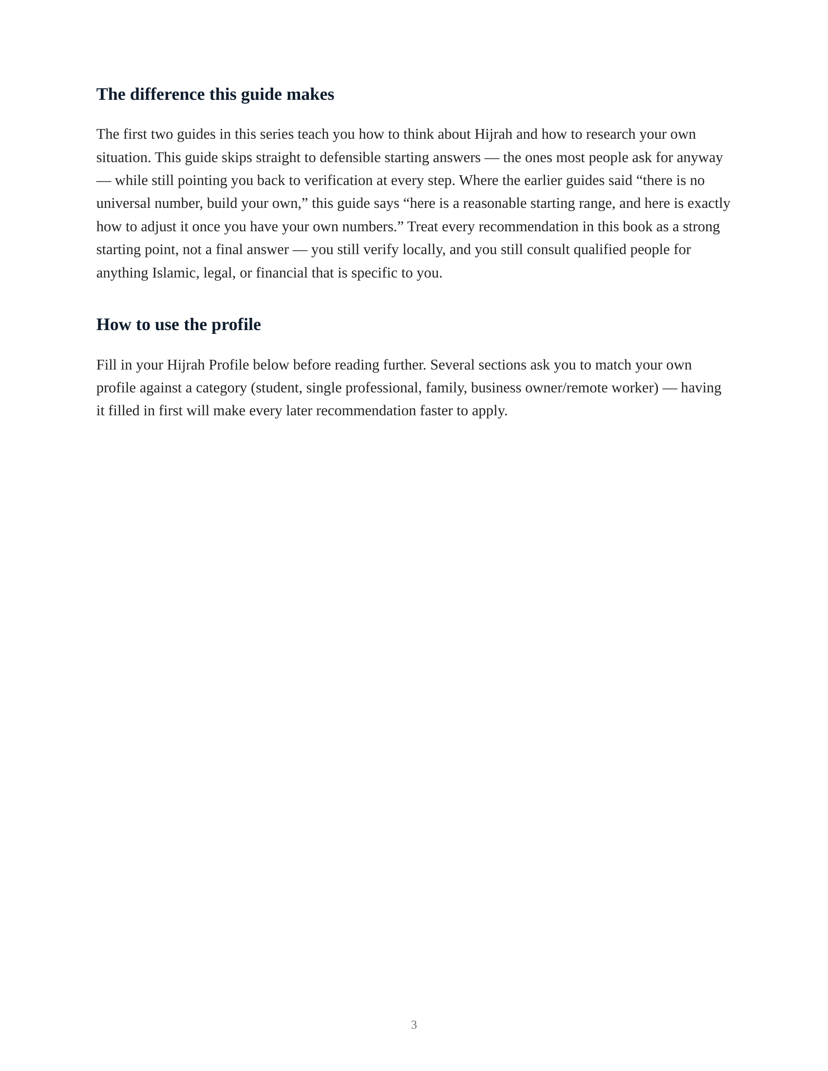 The Hijrah Blueprint